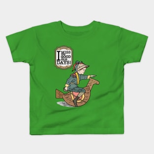 I miss the good old day! Rocking horse! Kids T-Shirt